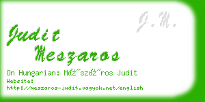 judit meszaros business card